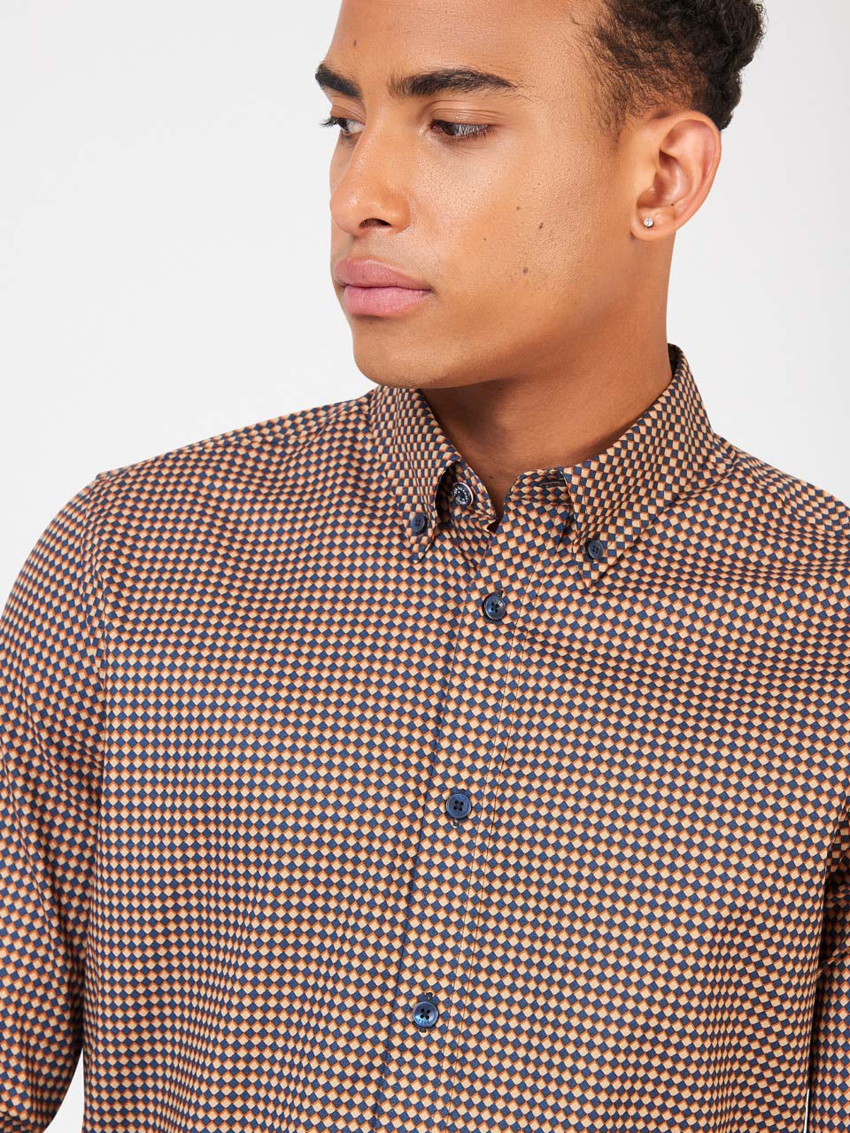 Chemises Ben Sherman Signature Chevron Orange | JMS-71767660